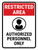 Restricted Area: Authorized Personnel Only with Icon V2 Portrait - Wall Sign