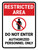 Restricted Area: Do Not Enter with Icon Portrait - Wall Sign