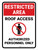 Restricted Area: Roof Access with Icon Portrait - Wall Sign
