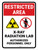 Restricted Area: XRAY Radiation Lab with Icon Portrait - Wall Sign