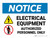 Notice: Electrical Equipment Landscape - Wall Sign