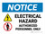 Notice: Electrical Hazard Landscape - Wall Sign