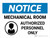 Notice: Mechanical Room Landscape - Wall Sign