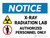 Notice: XRAY Radiation Lab Landscape - Wall Sign