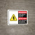 Danger: Electrical Hazard Keep Out with Graphic ANSI Bilingual Spanish - Wall Sign
