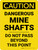 Caution: Dangerous Mine Shafts Portrait - Wall Sign
