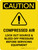 Caution: Compressed Air Lock Out Source Portrait - Wall Sign