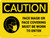 Caution: Face Mask Or Face Covering Landscape - Wall Sign