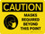 Caution: Masks Required Beyond This Point Landscape - Wall Sign