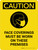 Caution: Face Coverings Must Be Worn On These Premises Portrait - Wall Sign