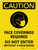 Caution: Face Coverings Required Do Not Enter without Portrait - Wall Sign