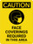 Caution: Face Coverings Required In This Area Portrait - Wall Sign