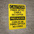 Caution: Fiber Optic Cabel No Copper Bilingual Spanish - Wall Sign