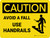 Caution: Avoid A Fall Use Handrail Landscape - Wall Sign