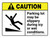 Caution: ANSI Parking Lot May Be Slippery Landscape - Wall Sign