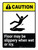 Caution: ANSI Floor May Be Slippery When Wet or Icy Portrait - Wall Sign