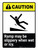 Caution: ANSI Ramp May Be Slippery When Wet or Icy Portrait - Wall Sign