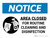 Notice: Area Closed For Routine Cleaning Landscape - Wall Sign