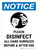 Notice: Please Disinfect All Hard Surfaces Before And After Use Portrait - Wall Sign