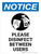 Notice: Please Disinfect Between Users Portrait - Wall Sign