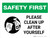 Safety First: Please Clean up After Yourself Landscape - Wall Sign