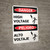 Danger: High Voltage with Graphic Bilingual Spanish - Wall Sign