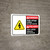 Danger: High Voltage Do Not Enter with Graphic Bilingual Spanish - Wall Sign