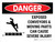 Danger: Exposed Conveyors And Moving Parts Landscape - Wall Sign