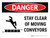 Danger: Stay Clear Of Moving Conveyors Landscape - Wall Sign