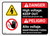 Danger: High Voltage Keep Out Authorized only with Graphic Bilingual Spanish - Wall Sign