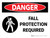 Danger: Fall Protection Required Landscape - Wall Sign