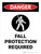 Danger: Fall Protection Required Portrait - Wall Sign