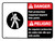 Danger: Fall Protection Required Bilingual Spanish Landscape - Wall Sign