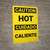 Caution: Hot Vertical Bilingual Spanish - Wall Sign