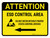 Attention: ESD Control Area Left Arrow Landscape - Wall Sign