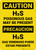 Caution: H2S Poisonous Gas May Be Present Bilingual Spanish - Wall Sign