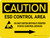 Caution: ESD Control Area Right Arrow Landscape - Wall Sign
