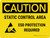Caution: Static Control Area - ESD Protection Requried Landscape - Wall Sign