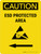 Caution: ESD Protected Area Left Arrow Portrait - Wall Sign
