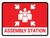 Assembly Station RED Landscape - Wall Sign
