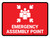 Emergency Assembly Point RED Landscape - Wall Sign