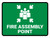 Fire Assembly Point Green Landscape - Wall Sign