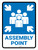 Assembly Point Blue Portrait - Wall Sign