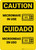 Caution: Microwave in Use Bilingual Spanish - Wall Sign