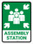 Assembly Station Green Portrait - Wall Sign