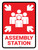 Assembly Station RED Portrait - Wall Sign