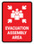 Evacuation Assembly Area RED Portrait - Wall Sign