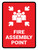 Fire Assembly Point RED Portrait - Wall Sign