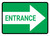 Entrance Right Arrow Green Landscape - Wall Sign