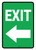 Exit Left Arrow Green Portrait - Wall Sign